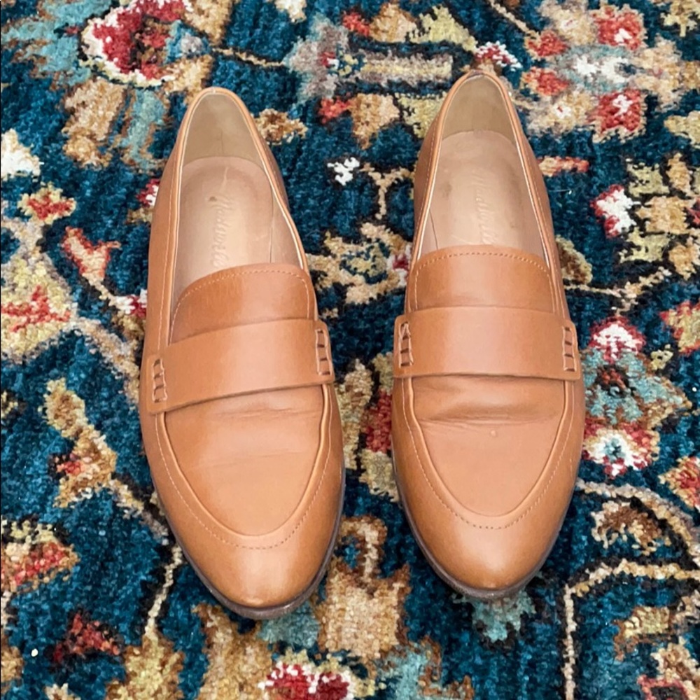 Madewell Alex Loafer Flats in English Saddle 8.5